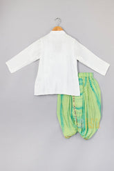 Boys Peacock Angarkha Kurta Dhoti Set